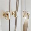 Gold Base Furniture Handle Champagne / Transparent Drawer Pull Handles  Dresser Drawer