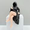 3D Geheimnisvolle Statue Gotische Schwarze Robe Königin Figur Bücherregal Skulptur Gruselige Sitzende Statuen Schreibtisch Ornamente Halloween Geschenke