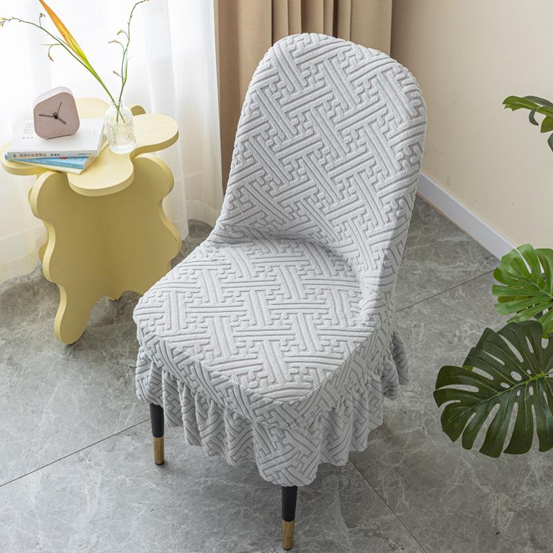 Universal Large Curved Chair Cover Seat Dining Table Back Cover Stool Cover Integrated Household