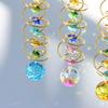 Prinzător de soare din cristal, glob de contemplare, coadă spiralată, mărgele de cristal, prinzătoare de soare pentru interior, fereastră, grădină, clopoței de vânt, decor exterior, Crăciun