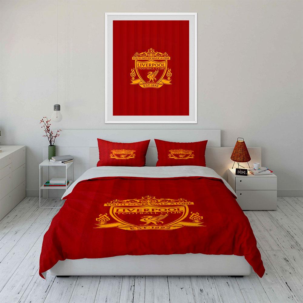 Logo du Liverpool Football Club. Ensembles de literie Ensembles de housses de couette Housses de couette Taies d'oreiller(1 * Housse de couette 2 * Taies d'oreiller sans couette)