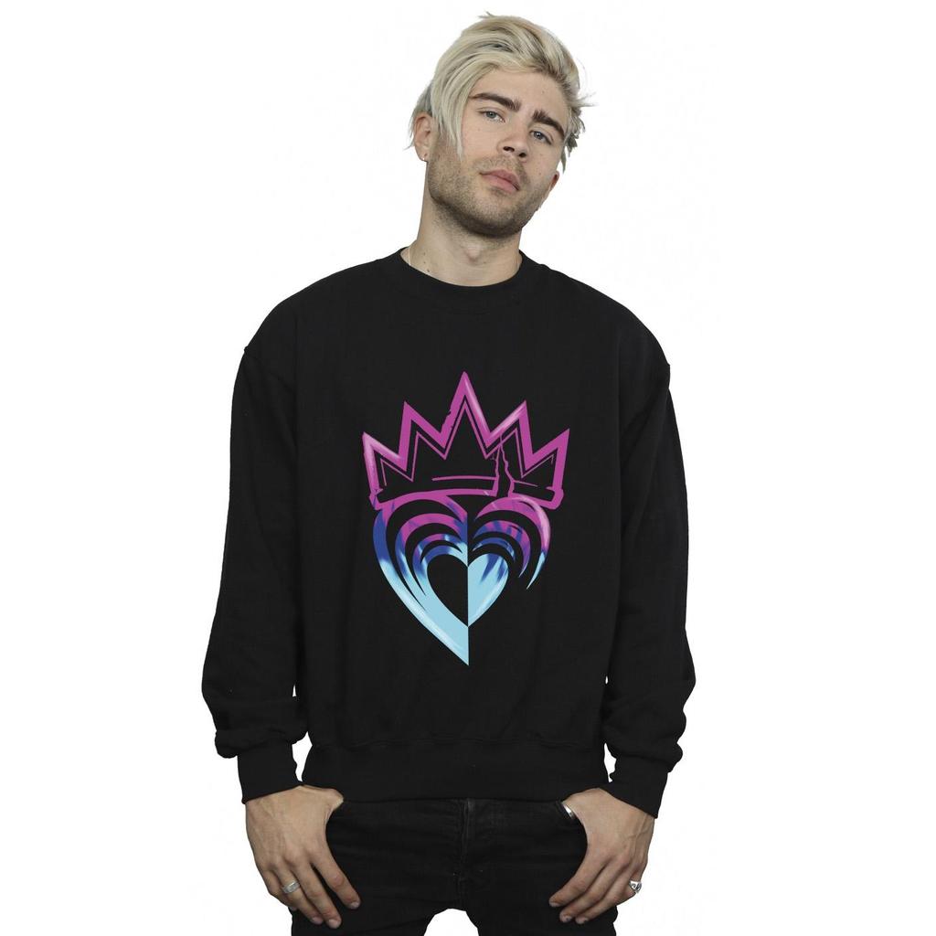 Disney Mens Descendants Pink Crown Sweatshirt