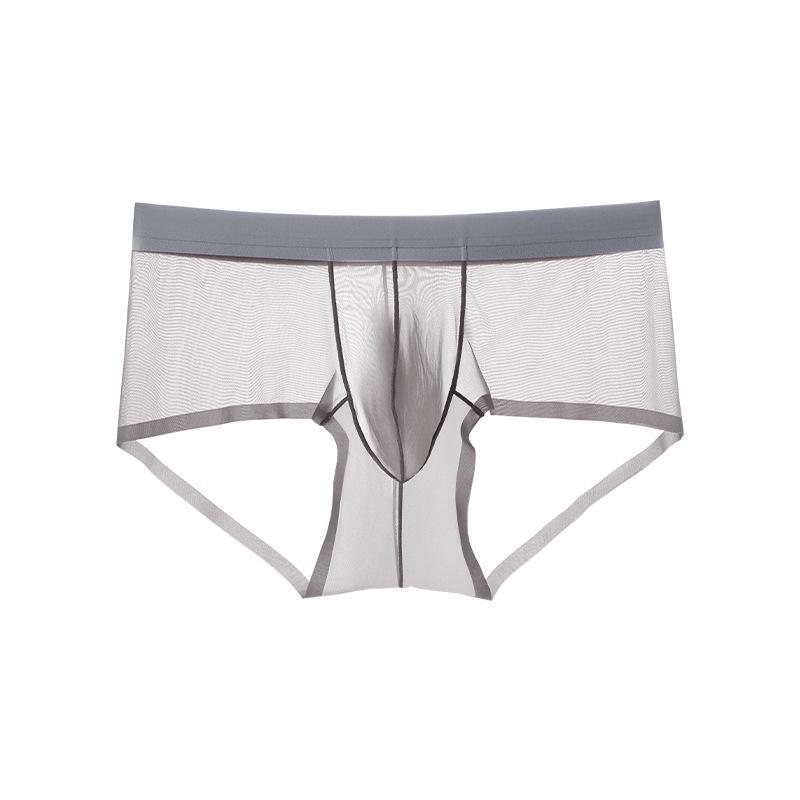 Men's Summer Ice Silk Ultra-Thin Seamless Breathable Boxer Briefs