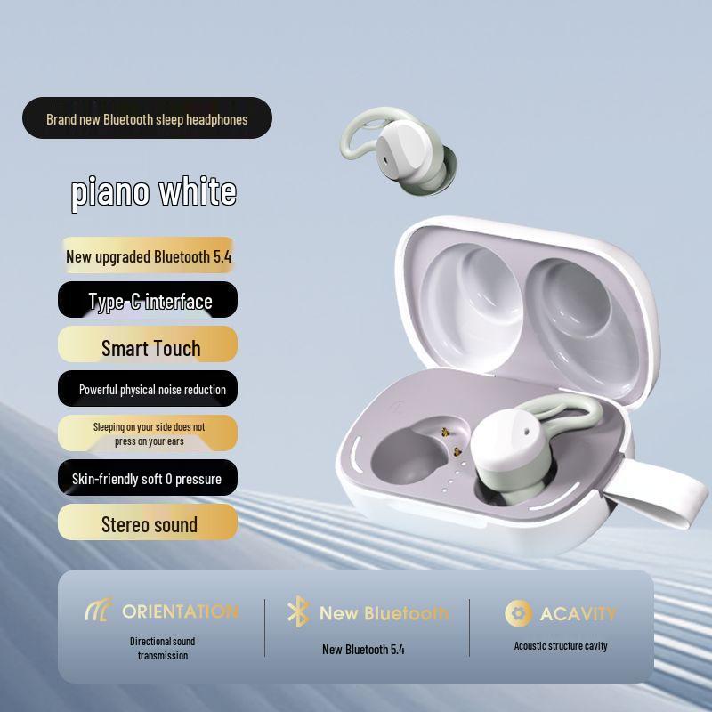 2025 Bluetooth 5.4 In-ear Earbuds: Mini Noise-Cancelling, Long-Wear, Comfortable, Sleep-Friendly TWS.