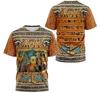 Ancient Egyptian Pharaoh Golden Mask 3D All Over Print Short Sleeve T-Shirt Casual Top
