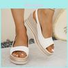 Summer Womens Platform Sandals With Pu Upper And Ankle Strap For Casual Beachwear