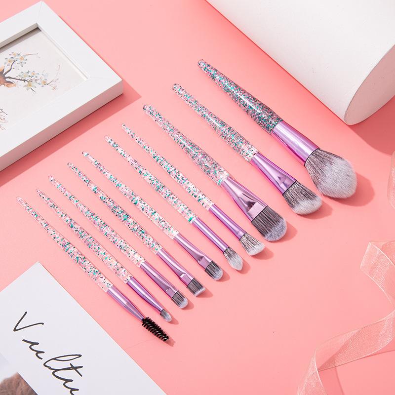 10 Pcs Onion Powder Makeup Brushes Dotting Makeup Tools Loose Powder Concealer Brush Set Foundation Makeup