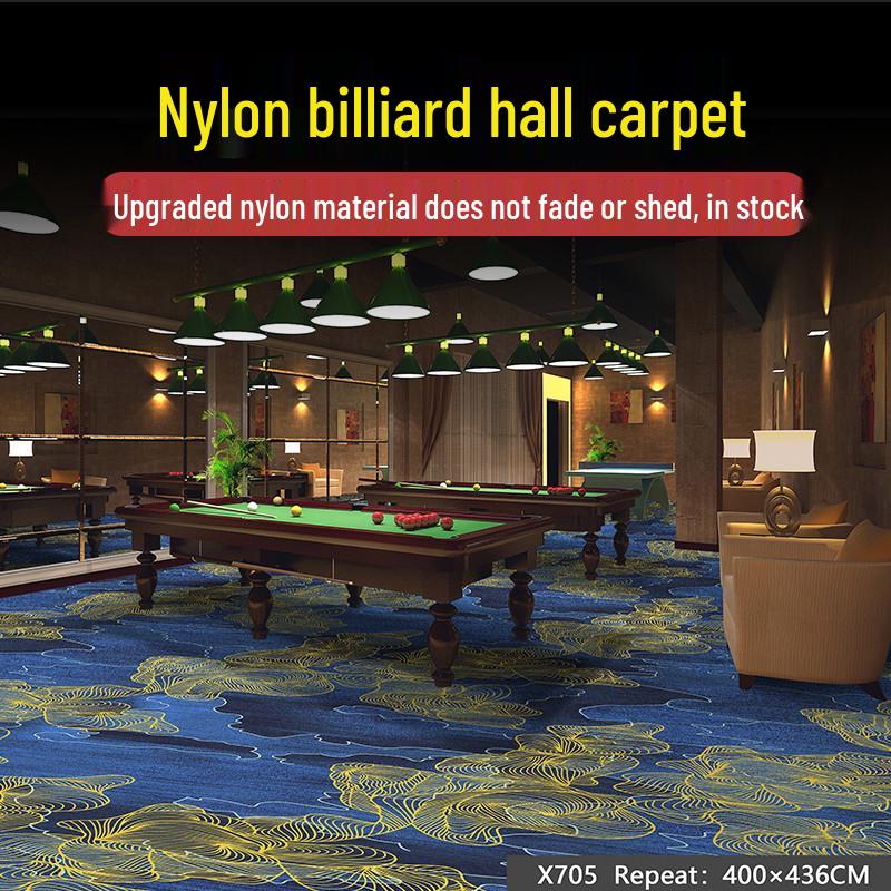 Billiard Room Nylon Carpet: Fireproof, Printed, Large Area, Wall-to-Wall for Halls & Clubs