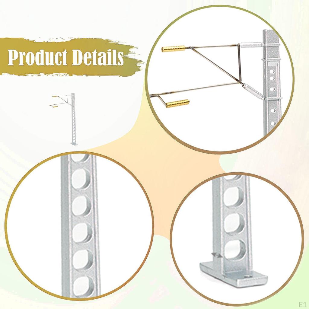 Modellbahn Oberleitungsmast 1:87 H0-Maßstab Miniatur-Simulation Oberleitungsmast für die Eisenbahn