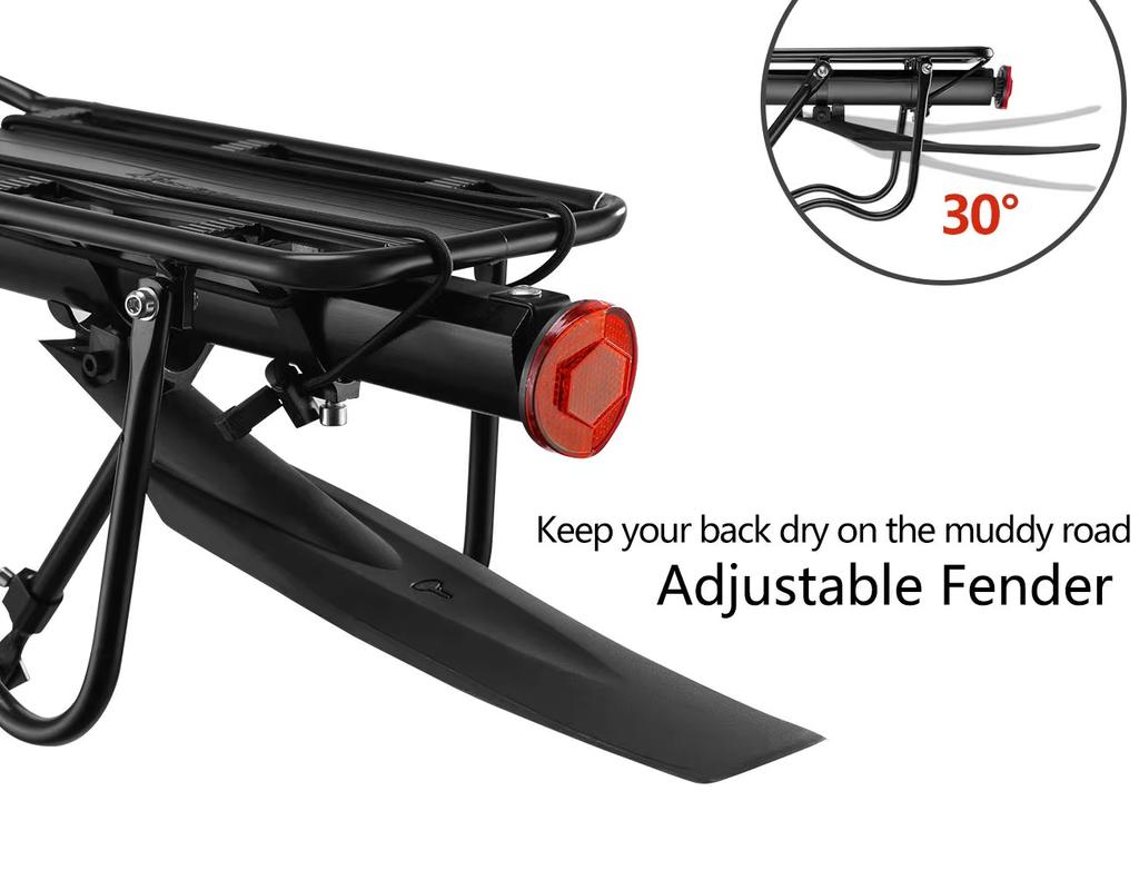 Bike Rear Shelf Bracket Quick Release Adjustable Bicycle Cargo Rack Luggage Carrier Cycling Accessories for Commuting Touring