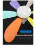 E27 LED Six-Leaf Remote Control Ceiling Fan with Silent Operation for Bedroom or Restaurant