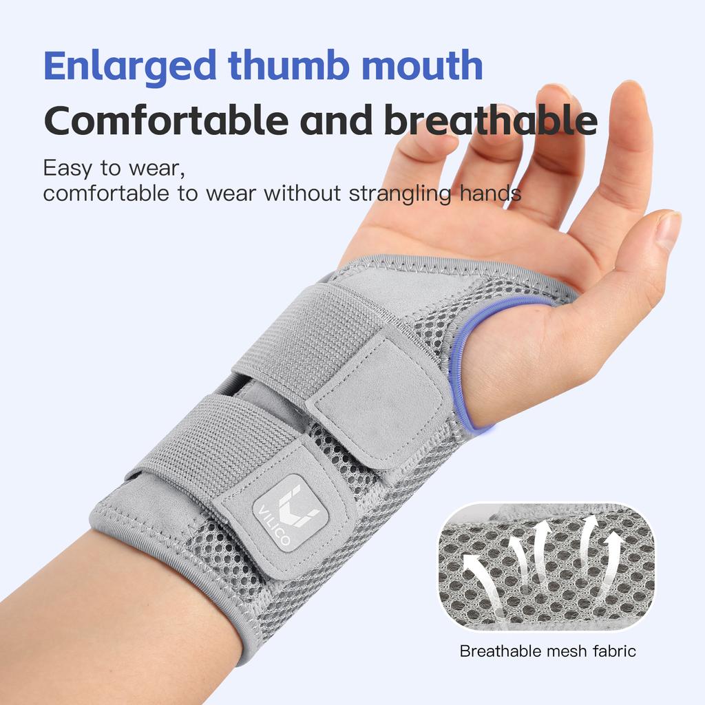 Adjustable Dual Strap Wrist Guard for Finger Joint Pain Relief with Thumb Support Thin Design
