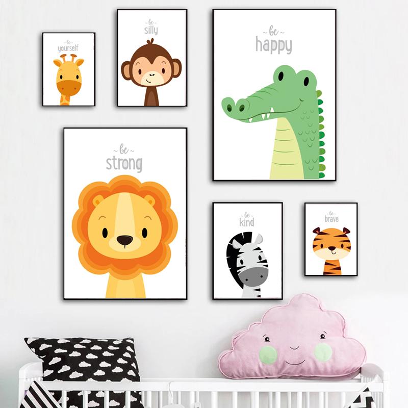 Canvas Posters And Prints Wall Pictures Baby Children'S Room Decoration Animal Prints Inspirational Posters Home Decor Posters No Frame