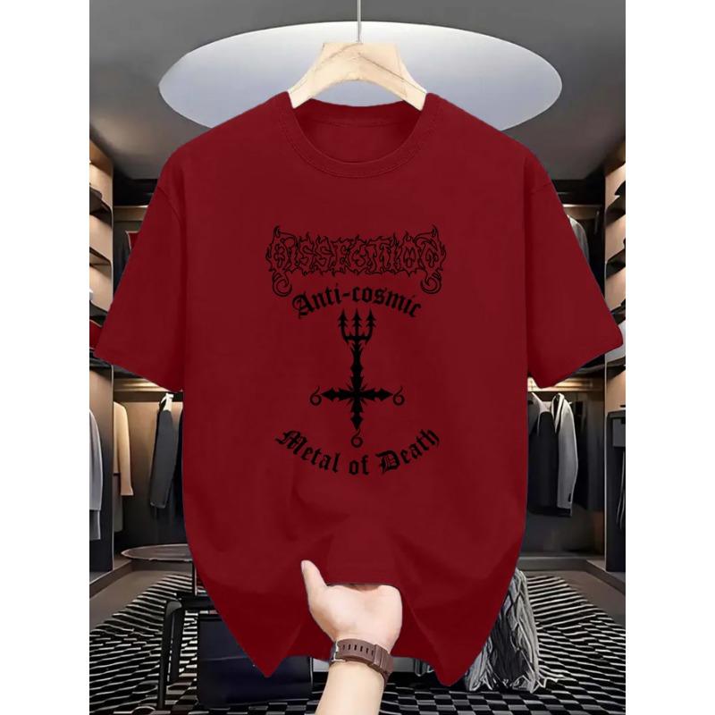 2025 Gothic Anti Metal Death Graphic Men Luxury Cotton Short Sleeve Summer Unisex Men Women Top Streetwear Tee Blouse