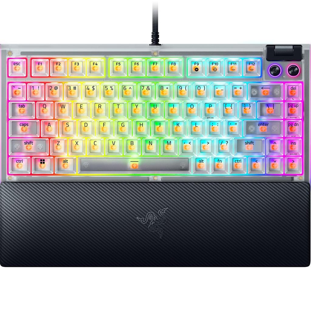 Razer Teclado Gamer BlackWidow V4 75% Phantom White Edition Layout Inglês