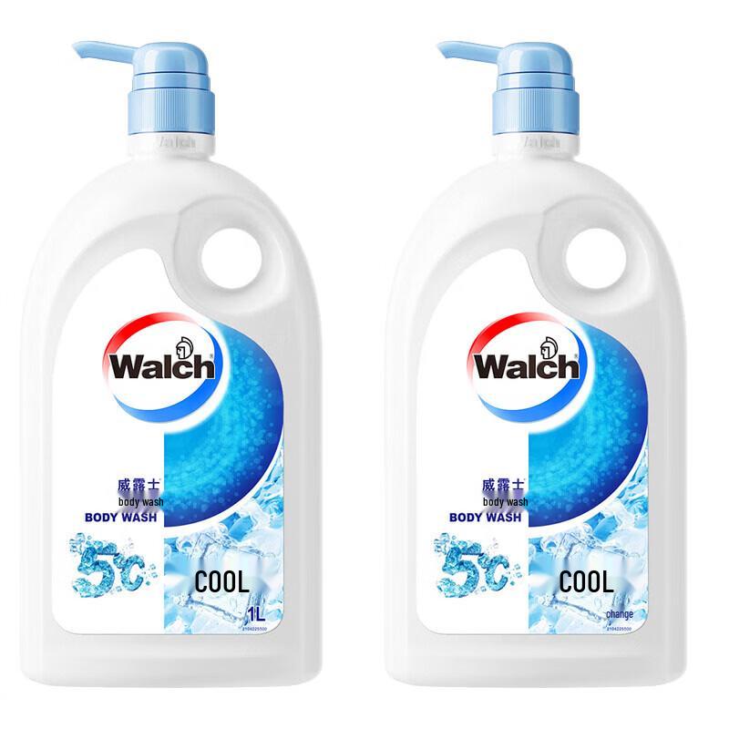 Walch Five-Degree Cool Antibacterial Shower Gel 1L x 2