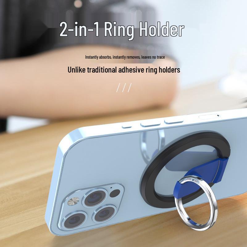 Telescopic Foldable Aluminum Magnetic Phone Holder with Finger Ring