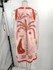 2025 European & American Printed Linen Sleeveless Mini Dress for Women