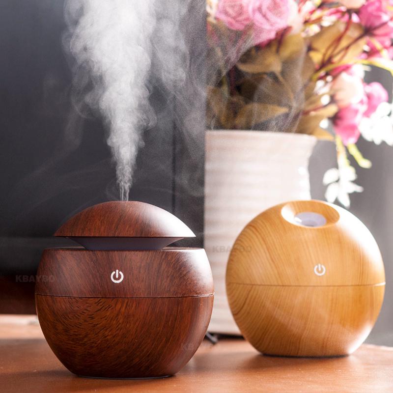 USB Aroma Essential Oil Diffuser Ultrasonic Cool Mist Humidifier Air Purifier Change LED Night Light