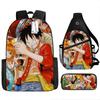 ONE PIECE Cartoon Animation Primary School Third or Fourth Grade Light Burden Reduction Primary and Secondary School Students Storage Bag Storage Bag
