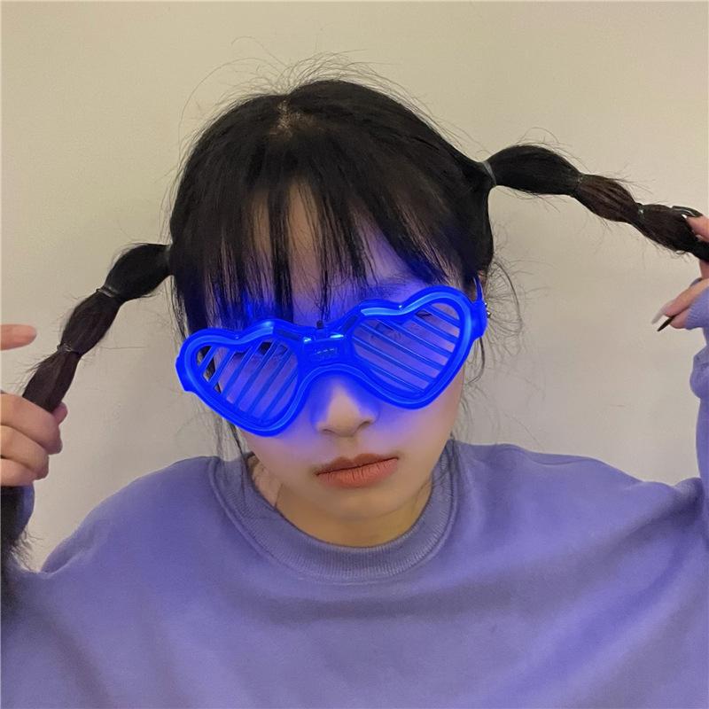 

1 шт., светящиеся в темноте очки для вечеринок, светодиодные очки с подсветкой, неоновые сувениры для вечеринок, солнцезащитные очки для детей и взрослых, декор для вечеринок синий