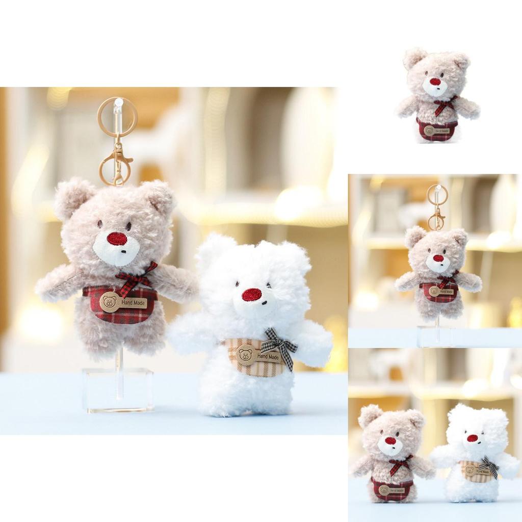 Plush Teddy Bear Keychain Cute Doll Gift For Girls And Bag Decor