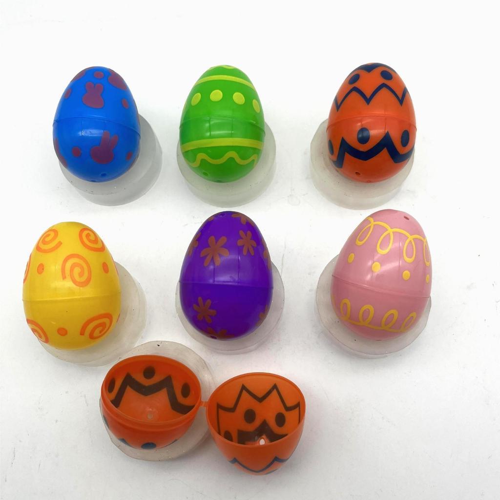 Colorful 6cm Plated Easter Egg Gift - Openable Plastic Shell for Kindergarten Lottery