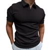 Men's V-line Stripe Short Sleeve Shirts Golf Shirt Color Contrast Outdoor Street Casual Fashion Casual Slim Fit T-Shirt