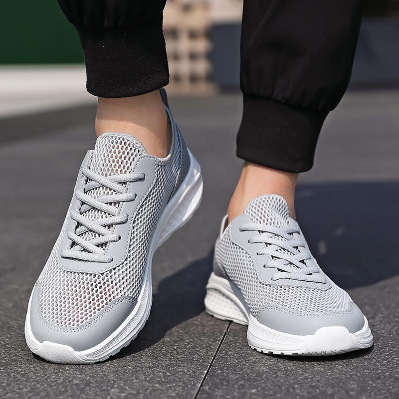 Fashion Men's Summer Hollow Mesh Running Shoes Breathable Casual Sports Shoes Large Size 48 Outdoor Running Shoes Non-slip Comfortable