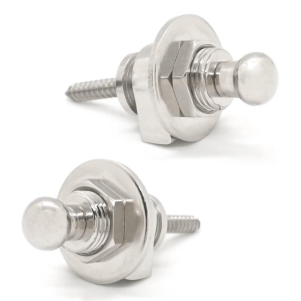 

Guitar Strap Pin Lock One Touch Detachable Set of 2 Schaller Lock Pin Compatible [Mesa] JM-056 (Silver) серебряный
