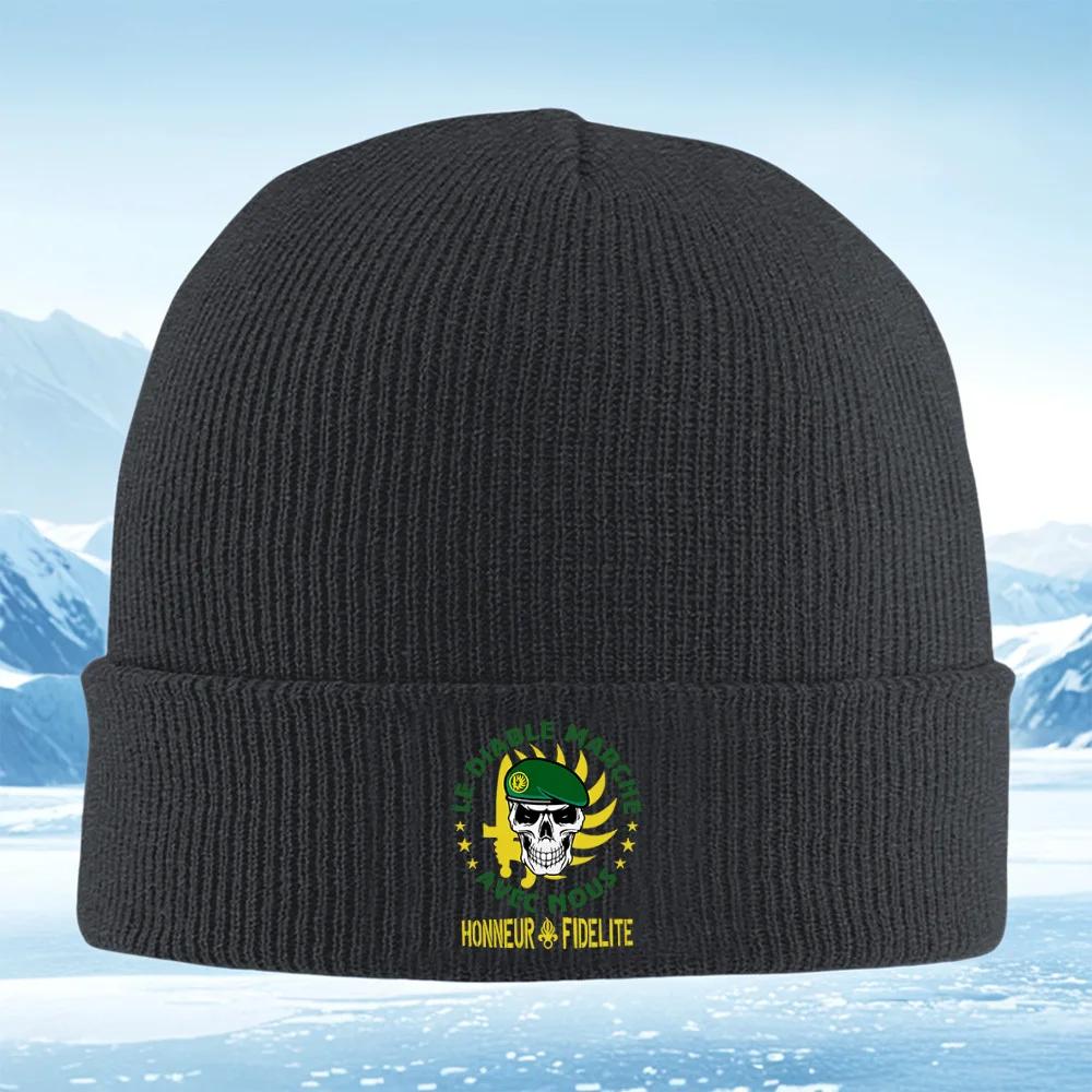 Skull Soldier Hat Stars Emblem Unisex Women Unisex Knitted Hat Beanie Pullover Cap Winter Thermal Warm Christmas Outdoor Cycling Hi