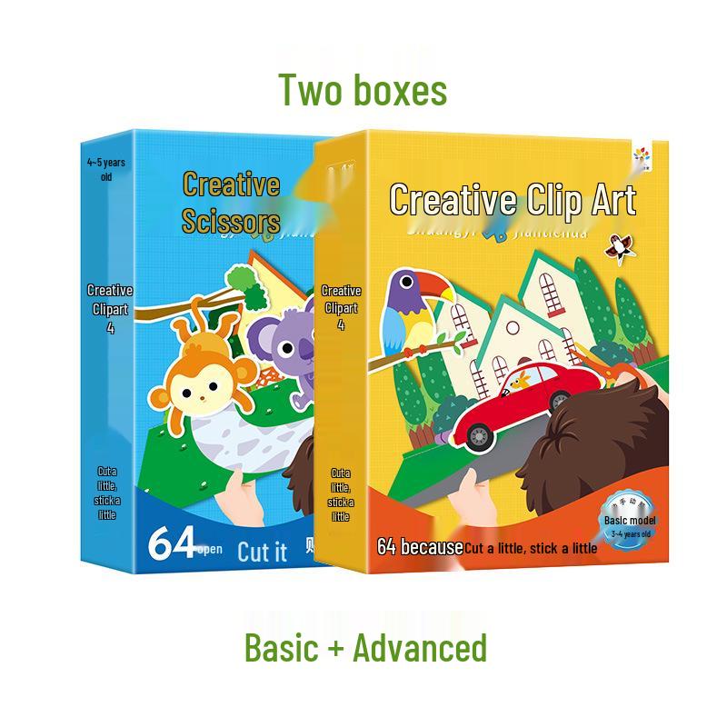 Creative Paper Cutting Collage Kit for Girls Ages 3-6 - Kindergarten Art Materials & Educational Toy