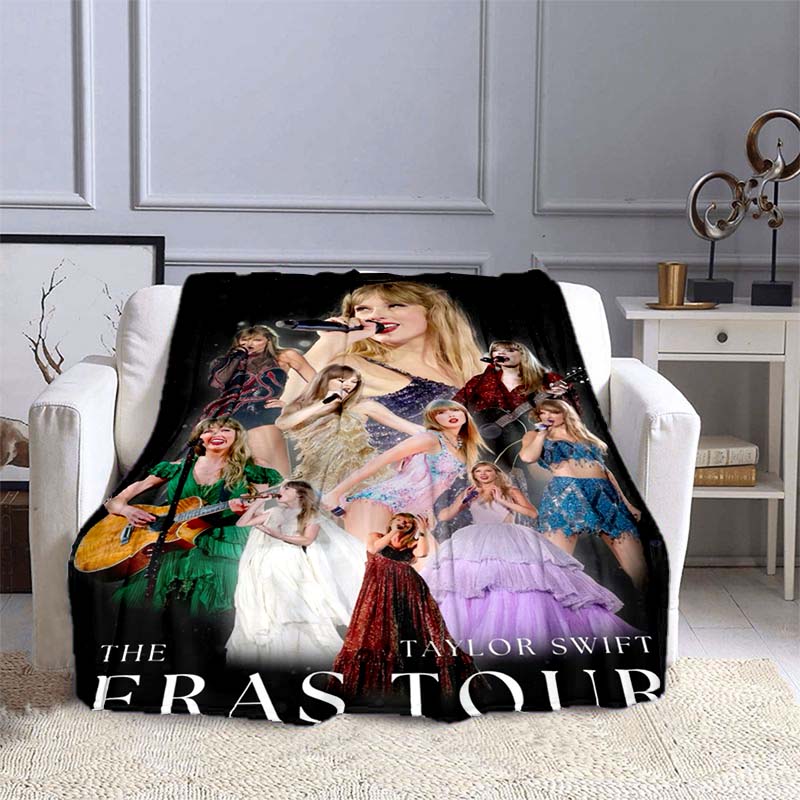 Coperta K-PopT- Taylor-S-Swift - Regalo per Fan - Adatta per Casa, Tempo Libero, Campeggio e Viaggio - Coperta Multifunzionale