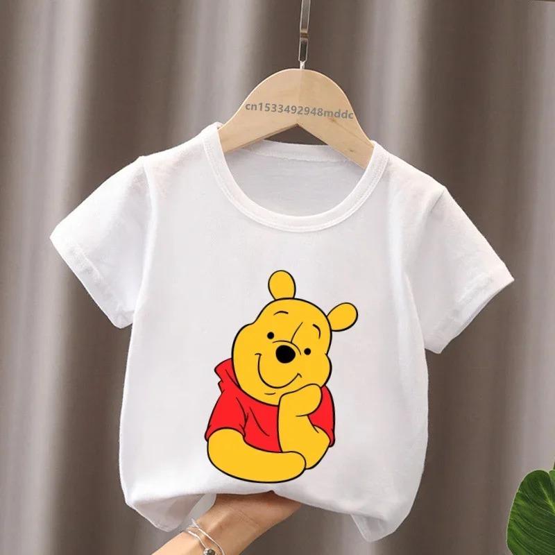 Hot Sale Winnie the Pooh Cute Bear Tigger Print Kids T-Shirts Girls Clothes Baby Boys Short Sleeve T Shirt Summer Children Tops