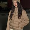 Winter Splicing New Short Women's Cotton-padded Clothes Small Stand-up Collar Cotton-padded Jackets Niche Jackets Cotton-padded Jackets