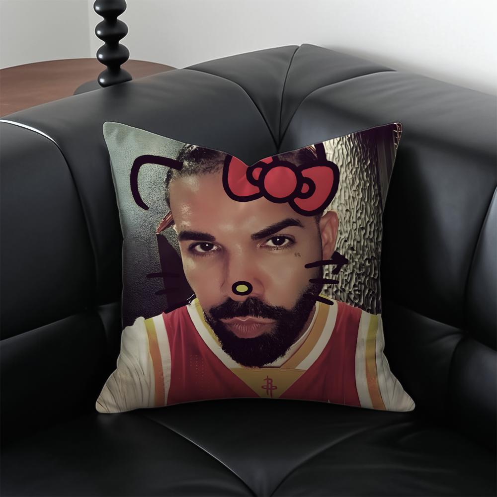 funny ddrake meme Cushion Cover Pillow Case Antidustmite Invisible zipper silky plush cushion