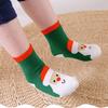 Children's Christmas Terry Socks Plush Thick Warm Omfortable Cartoon Santa Snowflake Baby Boys and Girls Med Tube Sock