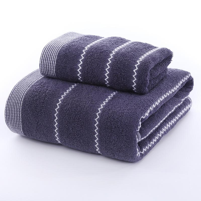 

Жаккардовый узор «Вода» 32 нити чистый хлопок полотенце набор полотенец для ванны утолщенный впитывающий набор полотенец для пары взрослых 35*75 синий