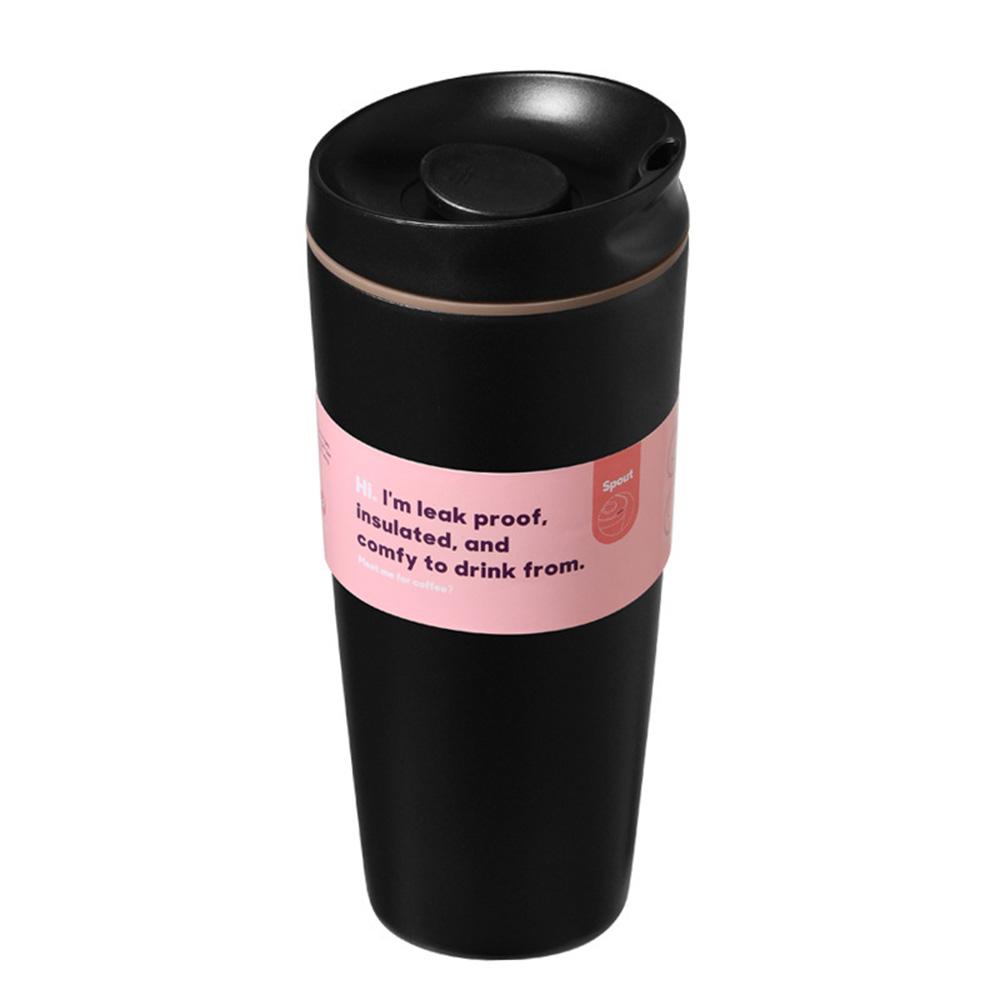 600ml Coffee Cup Tumbler with Lid Vacuum Stainless Steel Thermos Insulated Water Bottle Leak-Proof Keep Drinks Hot & Cold
