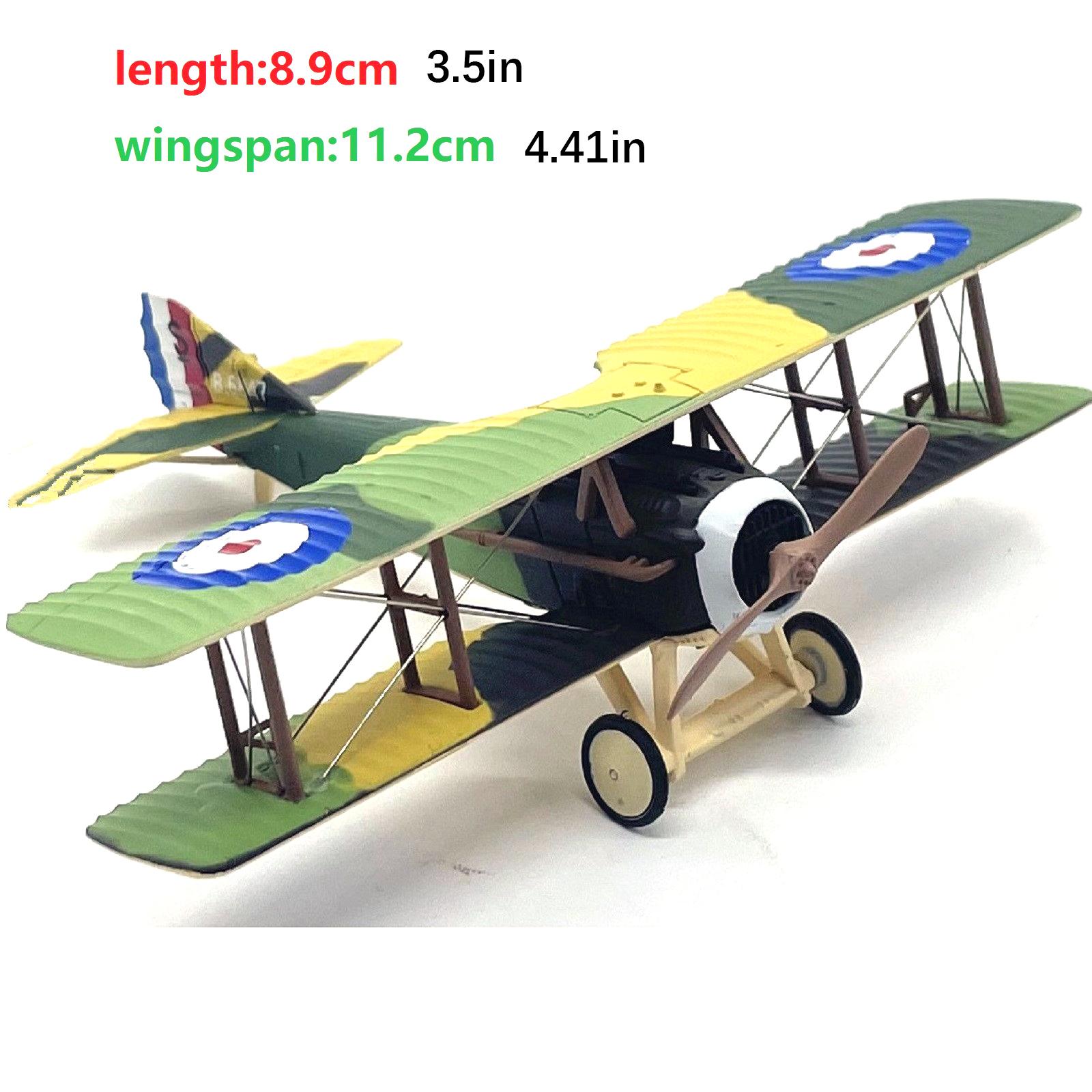1:72 Alloy Metal WWI French Air Force SPAD S.XIII Biplane Propeller Fighter Aircraft Model Home Docoration United States