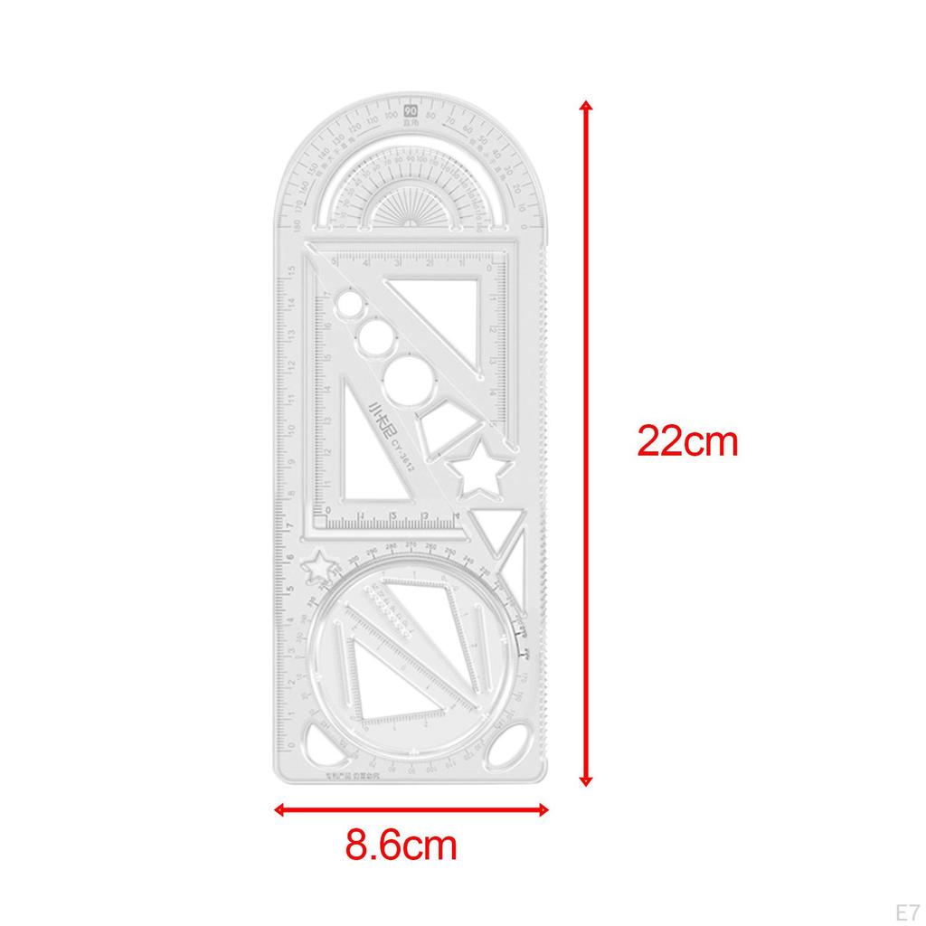 Geometrisches Lineal Präzise Bastel-Zeichenlineale zum Nähen, Holzbearbeitung, Bauen