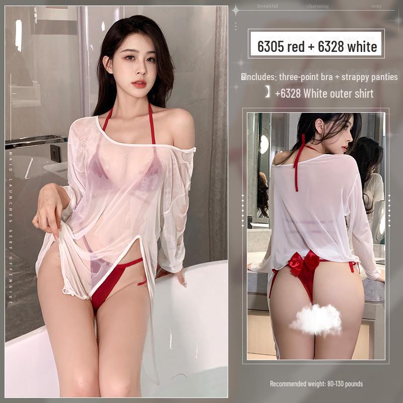 

Комплект бикини Feimu Butterfly с хип-страпами - Сексуальное летнее белье с верхней рубашкой One Size