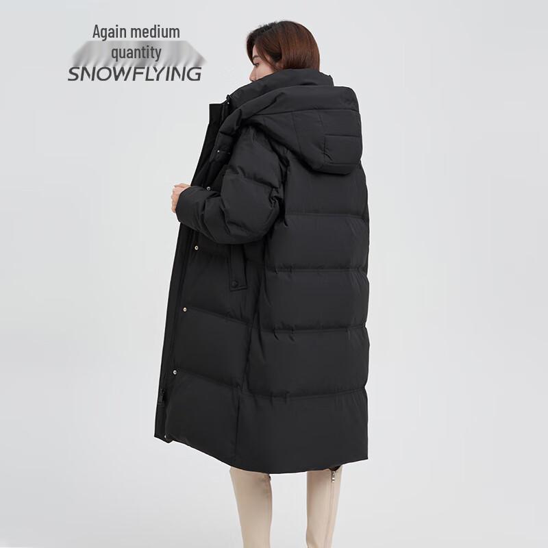 SNOWFLYING Women's Mid-Length Hooded Down Jacket