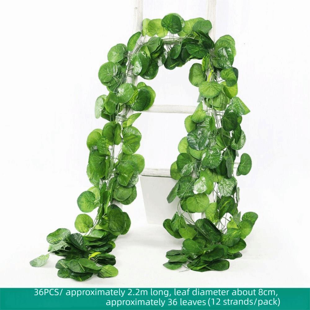 12PCS Plant Wall Artificial Plant Vine Green Hanging Garland Ivy Vine String Wedding Decoration