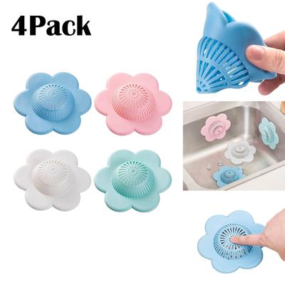 4Pack Sink Filter Screen Bathroom Floor Deodorant Toilet Sink Hair Filter