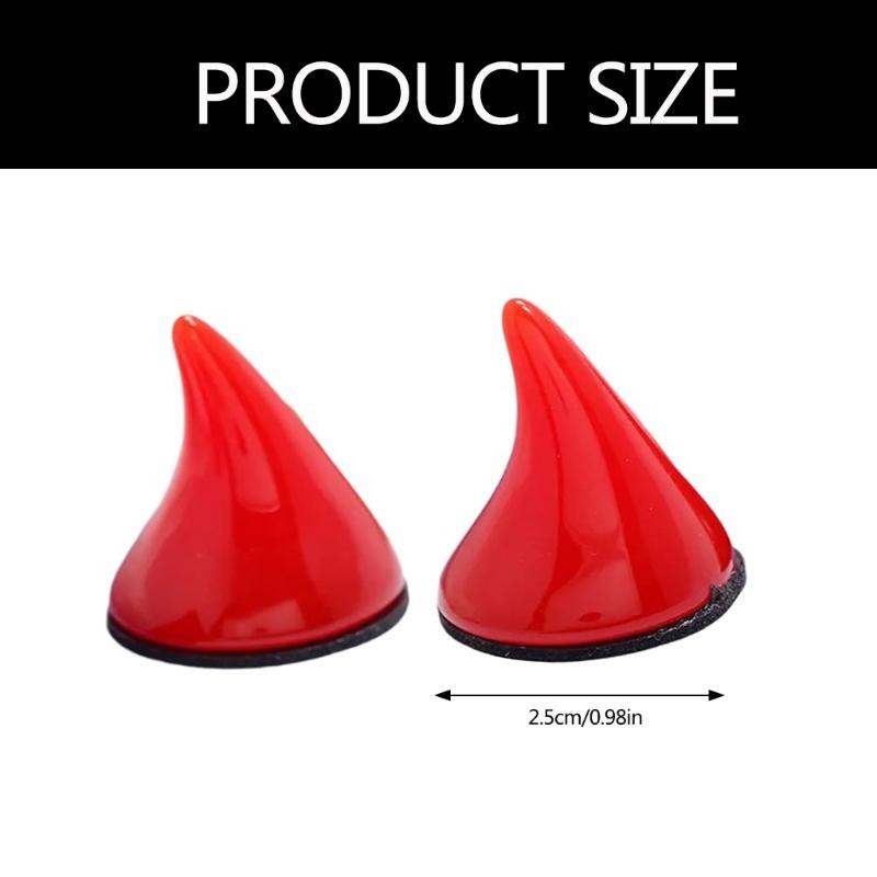 Stylish Resin Devil Horns Cosplay Horns Costume Comfortable Resin Sticker Ornament for Halloween Themed Event Party