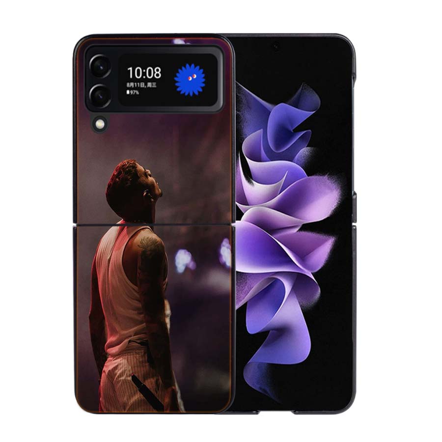 

Singer R-Rauw Alejandro Phone Case For Samsung Z Flip 7 6 5G Galaxy Z Flip4 Z Flip5 Z Flip3 Coque Black Hard PC Shell Protective Samsung Z Flip 7 5G