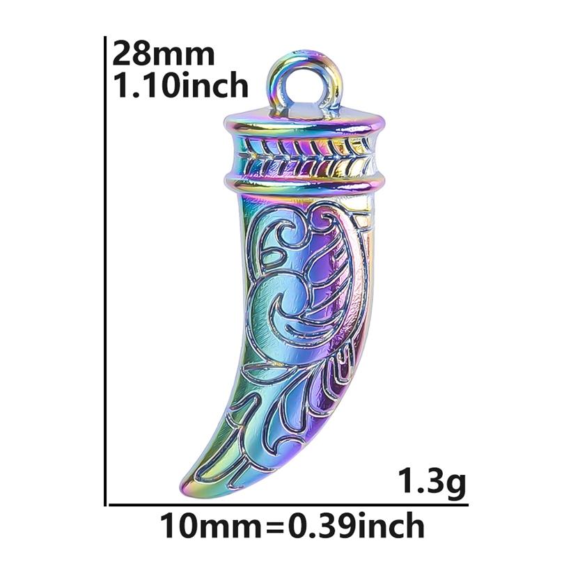 5X Rainbow Viking Animal Crow Raven Head Birds Skull Pendant Charms for Unisex Handmade Craft Necklace Jewelry