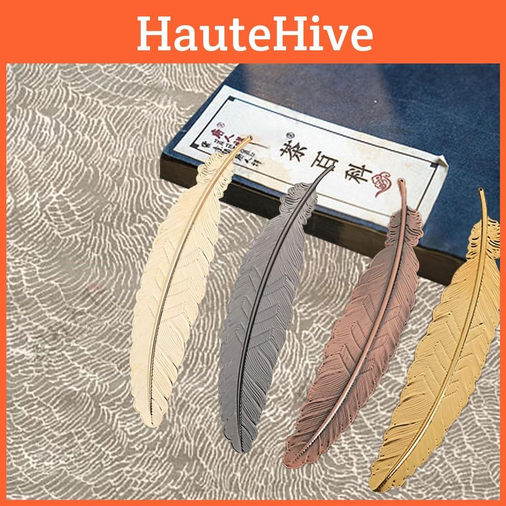 Feather Metal Inspired Bookmark Artistic Detailing Crafting Appreciation Student