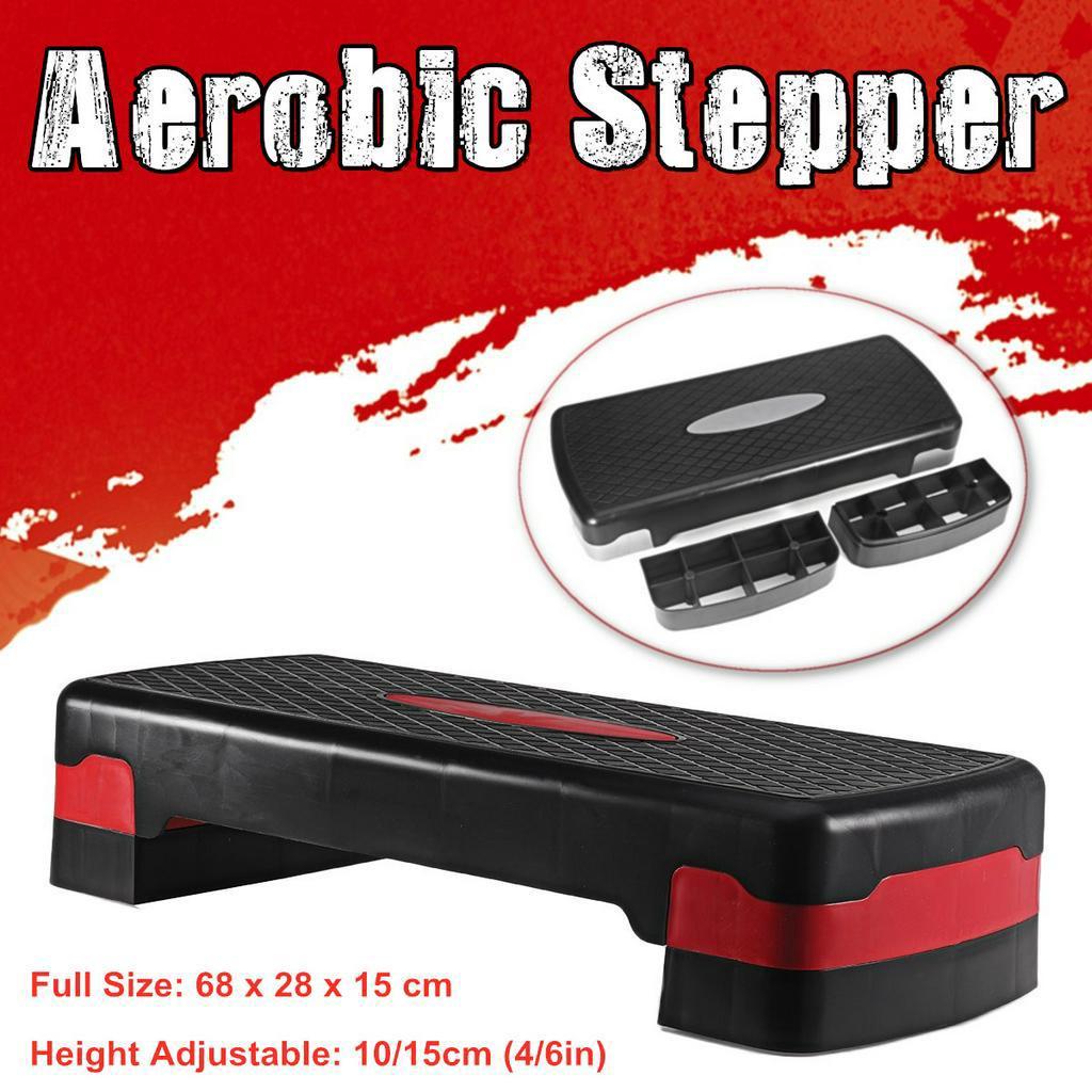 4/6in Adjustable Fitness Aerobic Step Non-slip Cardio Yoga Pedal Stepper Gym Workout Exercise Fitness Aerobic Step Equipment 100KG